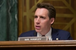 FILE - Sen. Josh Hawley, R-Mo., speaks during a hearing of a Senate Judiciary Committee in Washington, March 6, 2019.