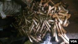 Bones from a Soweto restaurant, July, 2014. (Lenny Ruvaga / VOA)