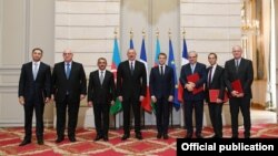 İlham Əliyev və Emmanuel Makron 