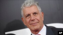 FILE - Anthony Bourdain at the premiere of "The Big Short". 