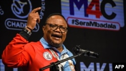L'ancien député tanzanien du principal parti d'opposition Chadema, Tundu Lissu, s'exprime après avoir été désigné comme candidat du parti aux élections présidentielles d'octobre, lors du congrès général du parti à Dar es Salaam, en Tanzanie, le 4 août 2020.