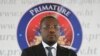 Interim Prime Minister Claude Joseph stand before delivering his speach during the appointment of Ariel Henry as the new Prime Minister in Port-au-Prince, Haiti, July 20, 2021