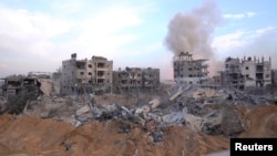 A handout image shows Israeli soldiers operate in the Gaza Strip