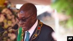 Le président Robert Mugabe du Zimbabwe, à Harare, 18 avril 2017. 