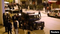 La police dans la ville nordique d'Al-Hoceima, Maroc, 1er juin 2017. 