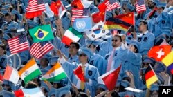 Universitetni tamomlagan xalqaro talabalar. Nyu-York shahri, 22-may, 2018. 