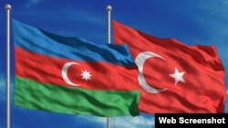 Azərbaycan və Türkiyə bayraqları 