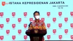 Ketua Satgas PEN Budi Gunadi Sadikin dalam konferensi pers di Istana Kepresidenan Jakarta, Rabu (12/8) yakin bantuan hibah modal kerja produktif bagi jutaan UMKM akan cepat terserap (screenshoot)