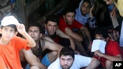 Iranian asylum seekers were caught in Indonesian waters while sailing to Australia.