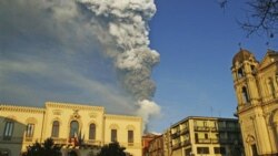 Smoke and ash from Italy's Mount Etna volcano last week