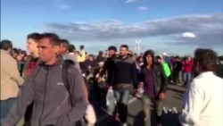 Refugees Cross Into Hungary
