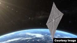This artist's concept of portrays LightSail 2 above Earth. (Josh Spradling/The Planetary Society)