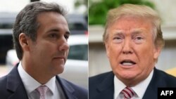 Pengacara Michael Cohen (kiri) dan Presiden AS Donakd Trump