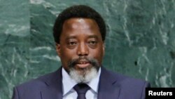 Joseph Kabila, président de la République démocratique du Congo (RDC) prononce son discours devant l’Assemblée générale des Nations unies, à New York, 23 septembre 2017.