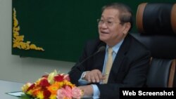 លោក ខៀវ កាញារីទ្ធ រដ្ឋ​មន្ត្រី​ក្រសួង​ព័ត៌មាន​នៃ​ប្រទេស​កម្ពុជា។ 