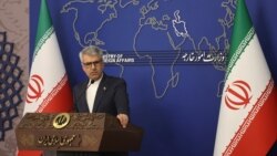 ایران کی وزارتِ خارجہ کے ترجمان اسماعیل باقی کی تہران میں پریس کانفرنس (تصویر: 21 اکتوبر)