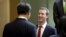 FILE - Facebook Chief Executive Mark Zuckerberg talks with Chinese President Xi Jinping during a gathering of CEOs and other executives at Microsoft's main campus in Redmond, Washington, Sept. 23, 2015.