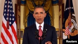 바락 오바마 미국 대통령이 10일 백악관에서 테러집단 ISIL을 분쇄하기 위한 전략을 대국민 연설을 통해 밝혔다.
