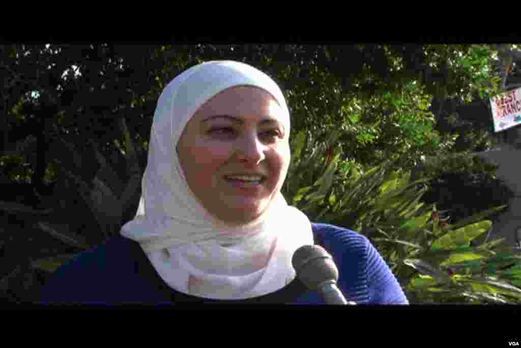 来自叙利亚的移民(美国之音国符拍摄)