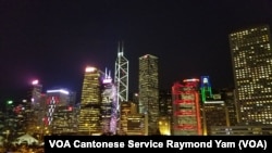 香港夜景 （美国之音任敬扬拍摄）