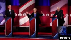 Bivši guverner Merilenda Martin O'Meli, bivša državna sekretarka Hilari Klinton i senator iz Vermonta Berni Sanders