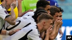 حرکت اعتراضی اعضای تیم ملی آلمان پیش از آغاز مسابقه با ژاپن