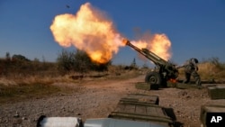 Makombora kutoka vikosi vinavyoungwa mkono na Russia yarushwa kuelekea Ukraine. Picha ya maktaba.