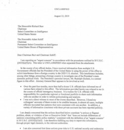 Screenshot of whistleblower complaint