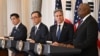 Američki zvaničnici Entoni Blinken i Lojd Ostin sa predstavnicima Japana i Južne Koreje (AFP/SAUL LOEB)