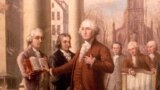 Фрагмент картины 1889 года с изображением инаугурации первого президента США Джорджа Вашингтона. 