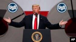 Predsednik Donald Tramp govori na skupu u Granit sitiju, 26. jula 2018.