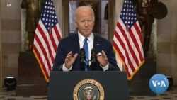 On Anniversary of Capitol Siege, Biden Lays Blame on Trump