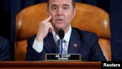 Le président du comité du renseignement de la Chambre des représentants , Adam Schiff , à Capitol Hill, à Washington, États-Unis. 15 novembre 2019. REUTERS / Joshua Roberts / Pool 