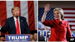 Donald Trump (Hagu) Hillary Clinton (Dama)