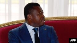 Le Président du Togo Faure Gnassingbé lors d'une réunion au palais présidentiel à Abidjan, le 20 novembre 2017
