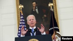 U.S. President Joe Biden delivers remarks on the economy at the White House in Washington, July 19, 2021. 