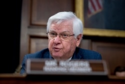 Ranking member Harold Rogers, R-Ky., speaks as Secretary of State Mike Pompeo appears before a House Appropriations subcommittee hearing on budget on Capitol Hill, March 27, 2019, in Washington.