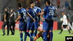 Les joueurs d'Al Ahly lors de leur victoire contre Tunis, le 17 août 2018.