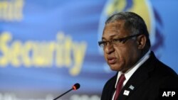 Perdana Menteri Fiji, Voreqe Bainimarama yang juga dikenal sebagai Fran Bainimarama, mengumumkan sayembara desain bendera Fiji (Foto: dok).