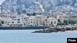 FILE - The sea level in the San Francisco Bay area has risen over 20 centimeters (8 inches) in the last 100 years. (Photo by Flickr user Nick Amoscato via Creative Commons License) 