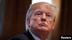 도널드 트럼프 미국 대통령이 2일 백악관에서 열린 내각 회의에 참석했다. 