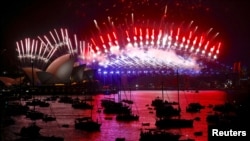 Les feux d'artifices à Sydney, le 1er janvier 2018.