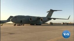 Un avion américain prêt à décoller pour transporter l'aide vénézuélienne