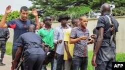 Patrouilles de police à Brazaville le 4 avril 2016.