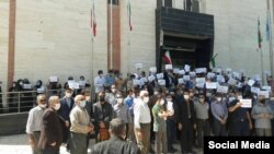 تجمع بازنشستگان و مستمری‌بگیران تأمین اجتماعی در شاهرود 