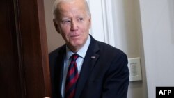 FILE - U.S. President Joe Biden pauses after speaking in the Roosevelt Room of the White House in Washington, Oct. 4, 2023.