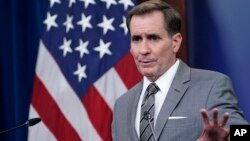 جان کربی در جلسه روز جمعه با خبرنگاران در پنتاگون