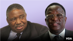 Le nouveau vice-président Emmerson Mnangagwa et le deuxème vice-président Phelekezela Mphoko ont prêté serment vendredi au Zimababwe.