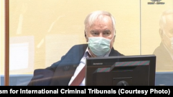 The Netherlands -- The hearing at the Mechanism for International Criminal Tribunals in The Hague in the trial of Ratko Mladic for genocide and other wartime crimes, August 25, 2020.