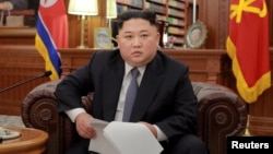 រូបឯកសារ៖ មេដឹកនាំកូរ៉េខាងជើងលោកគីម ជុងអ៊ុន 